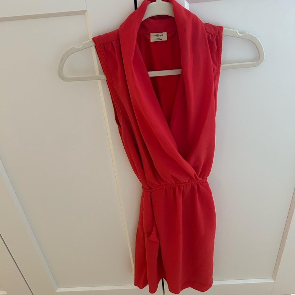 Aritzia Red Sleeveless Dress